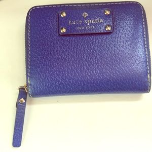 A cute chic style virbant blue Kate Spade wallet